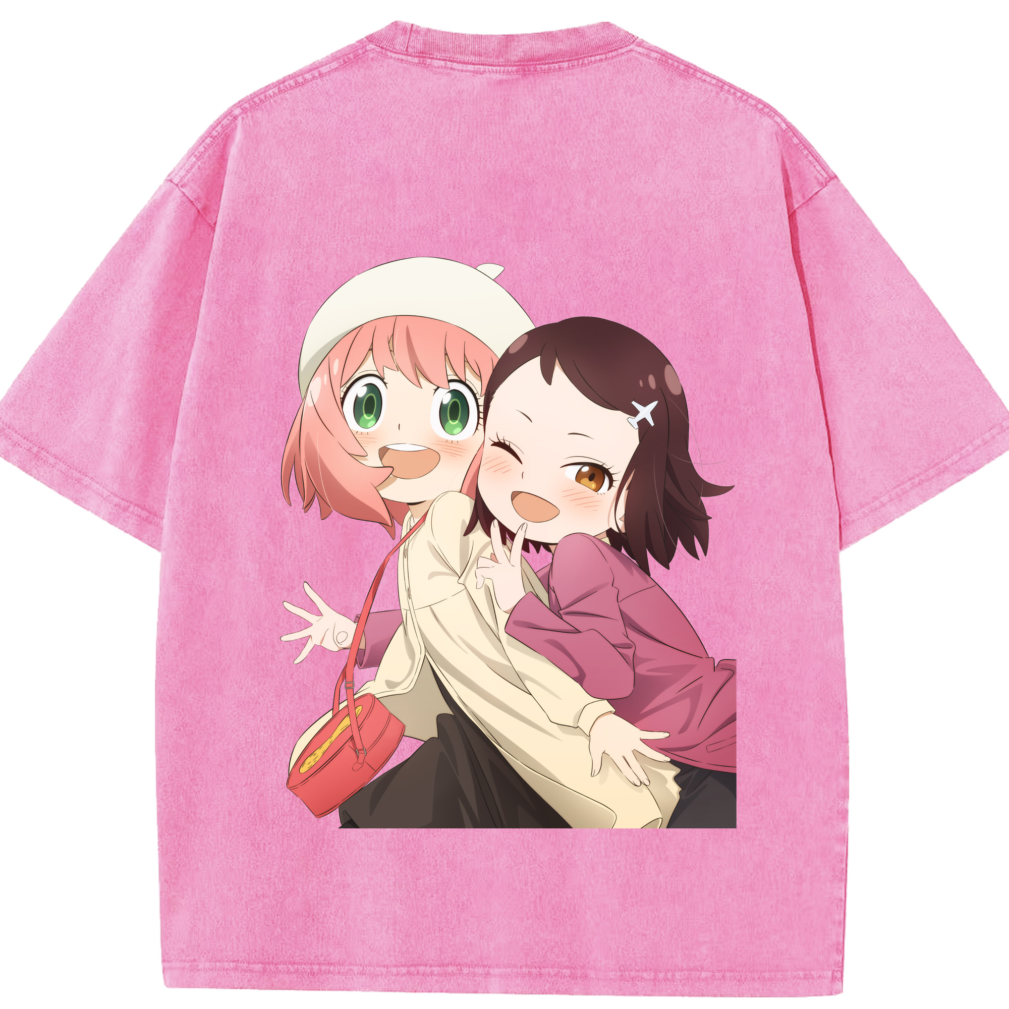 （画像用） SPY×FAMILY间谍家家酒 綿100% ヴィンテージ風 半袖Tシャツ（背面プリント）
